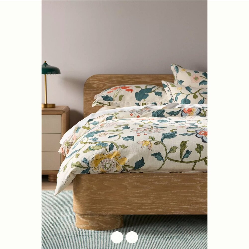 Anthropologie Hattie Printed Cotton-Slub Duvet Collection NWT KING SIZE